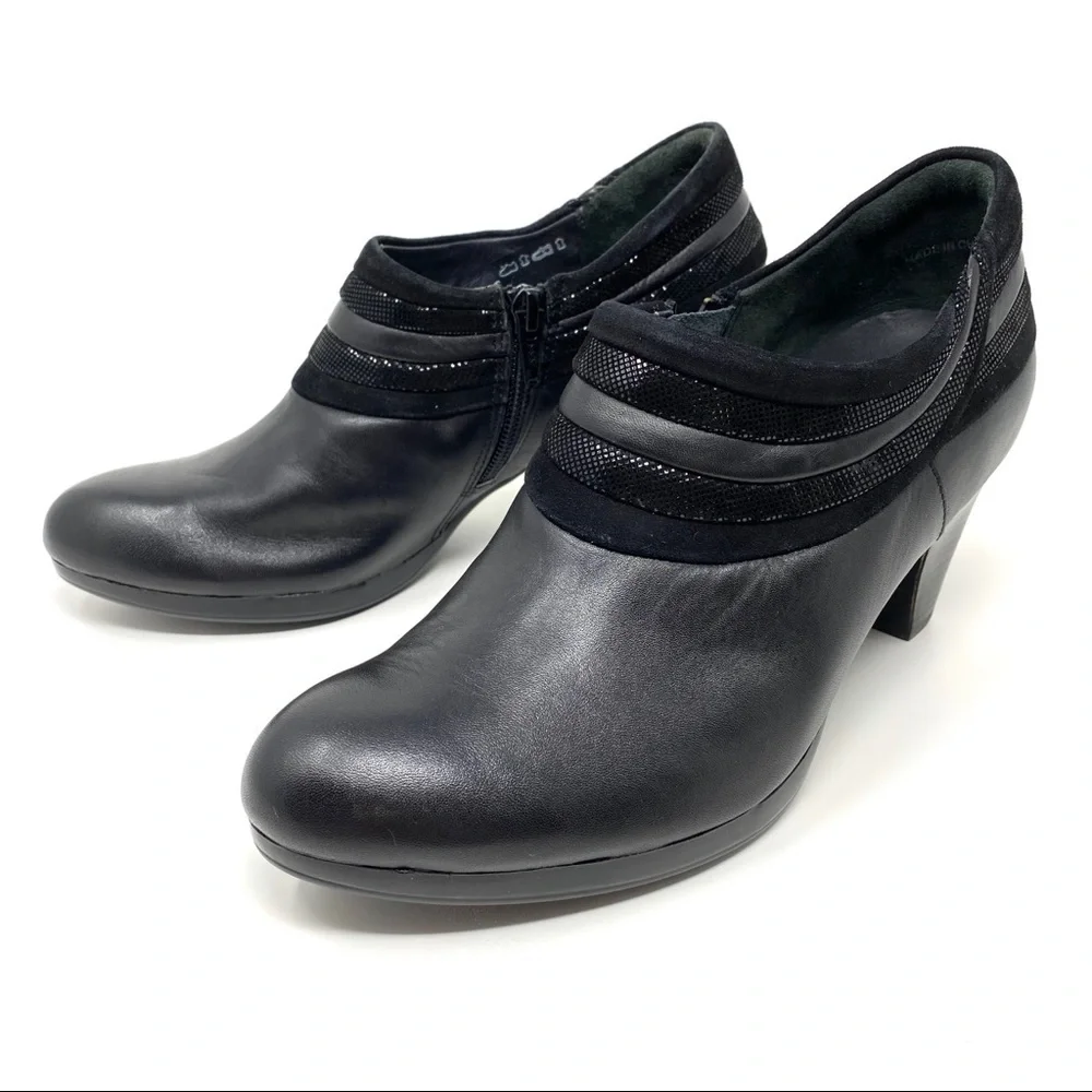 Ziera Zambra black suede sparkle booties